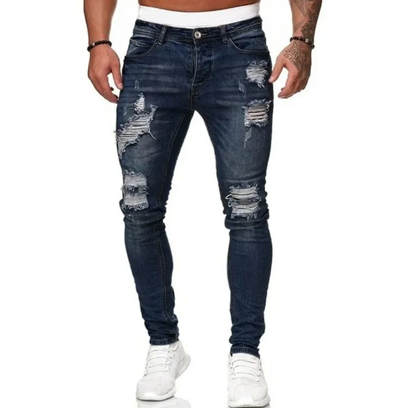 Calça Jeans Masculina Rasgada