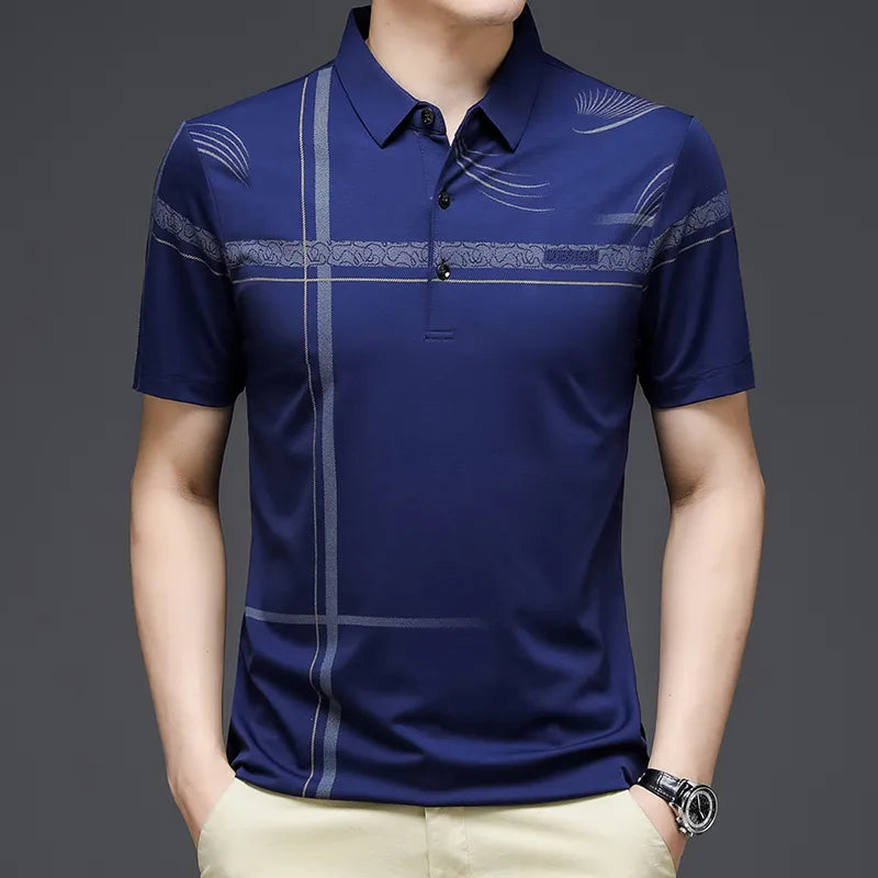 Camiseta Polo Masculina - Seda Grega