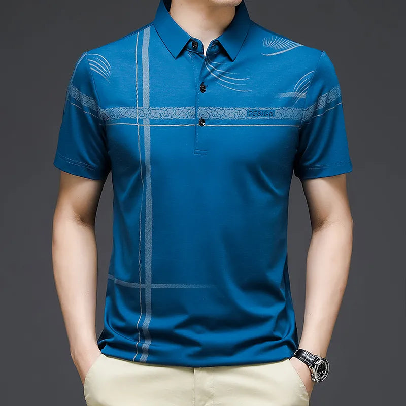 Camiseta Polo Masculina - Seda Grega